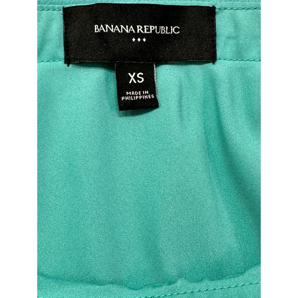 Banana Republic Factory Teal Shadow Satin Pull On Tiered Maxi Skirt Size XS - Picture 8 of 10